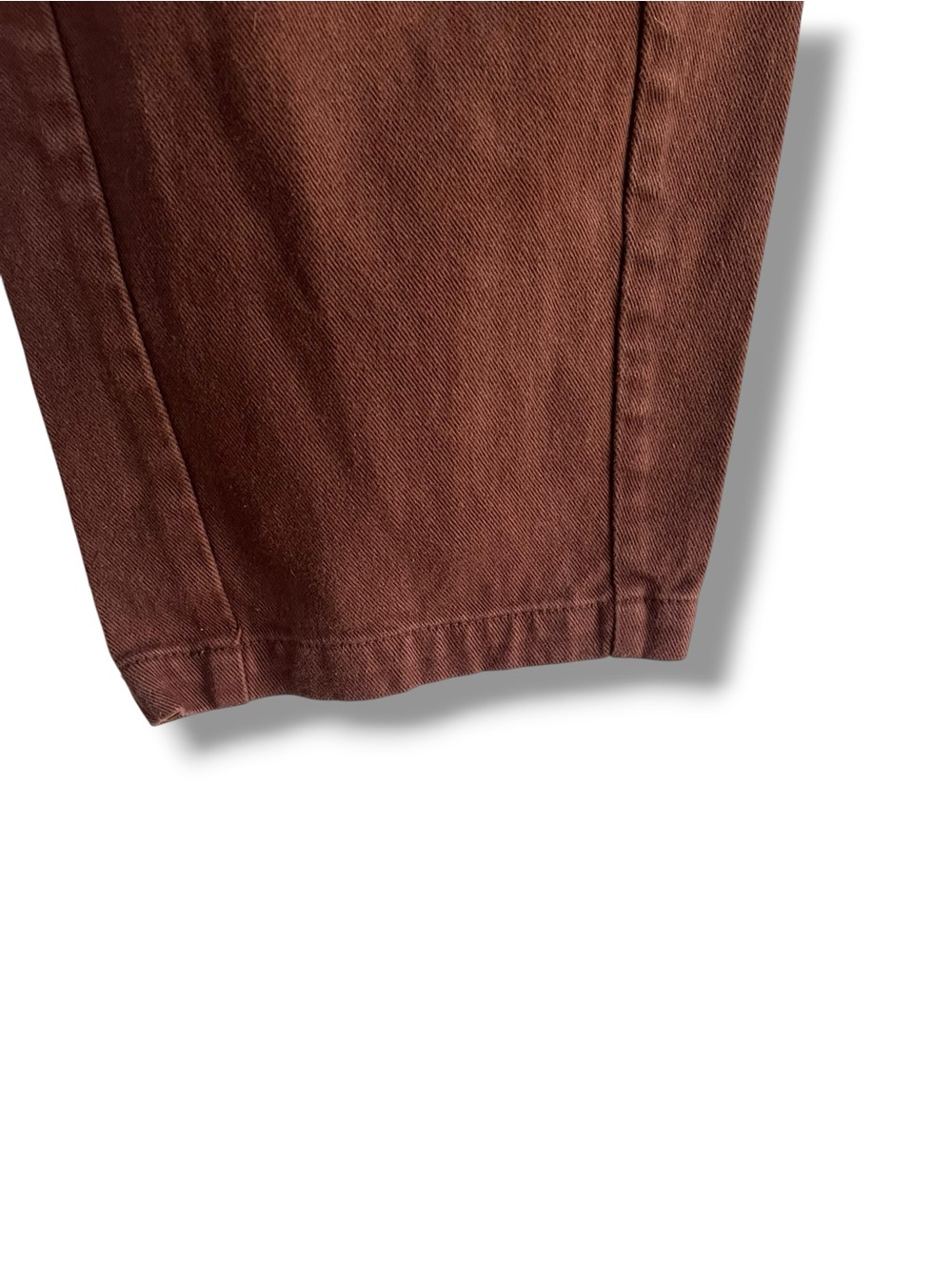 Le Bon Shoppe Arc Pants Cotton chocolate brown size M Made In Korea Barrel Leg - Picture 9 of 15